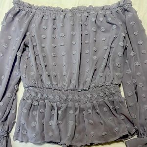 Flying Tomato Off Shoulder Peplum Top